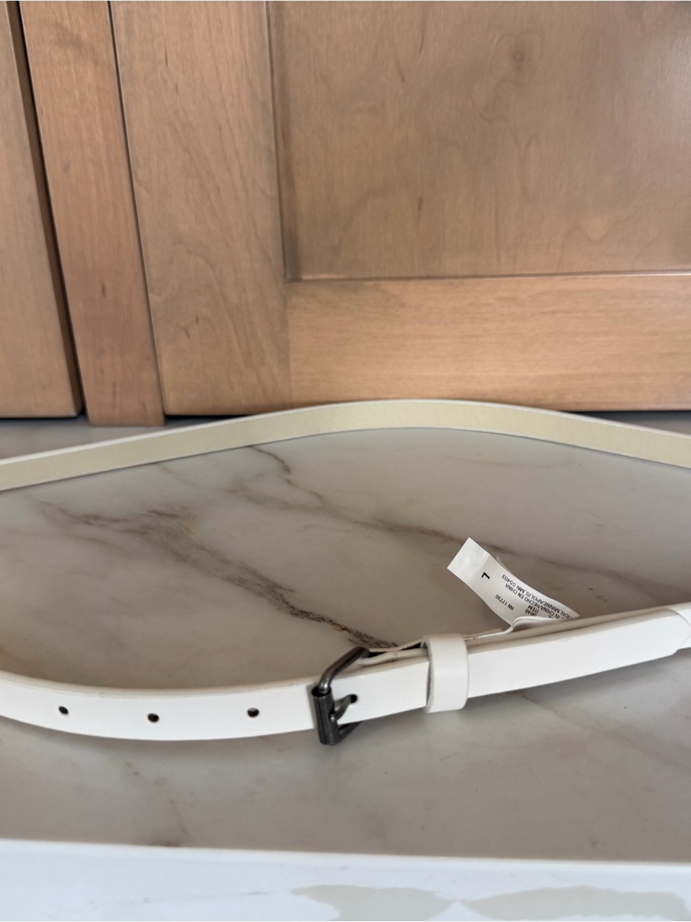 Target White Belt with Silver-Tone Buckle
